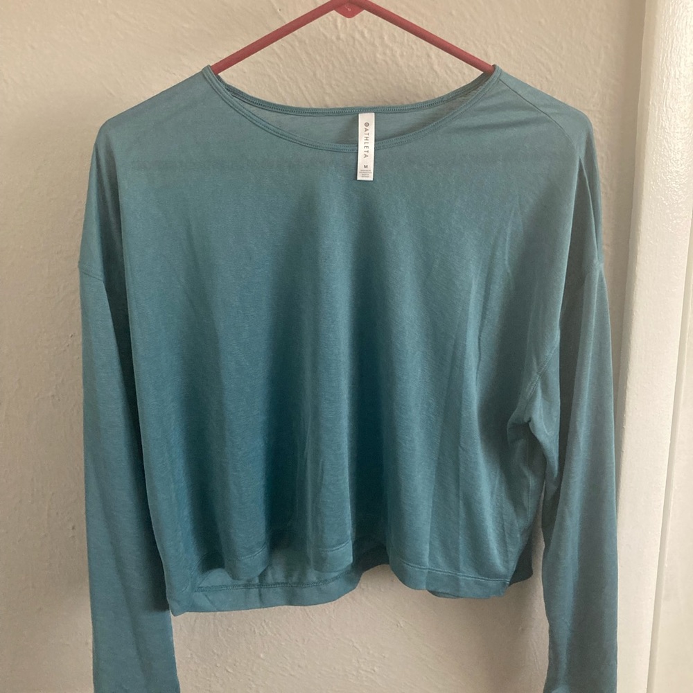 Athleta Mesh Crop Longsleeve